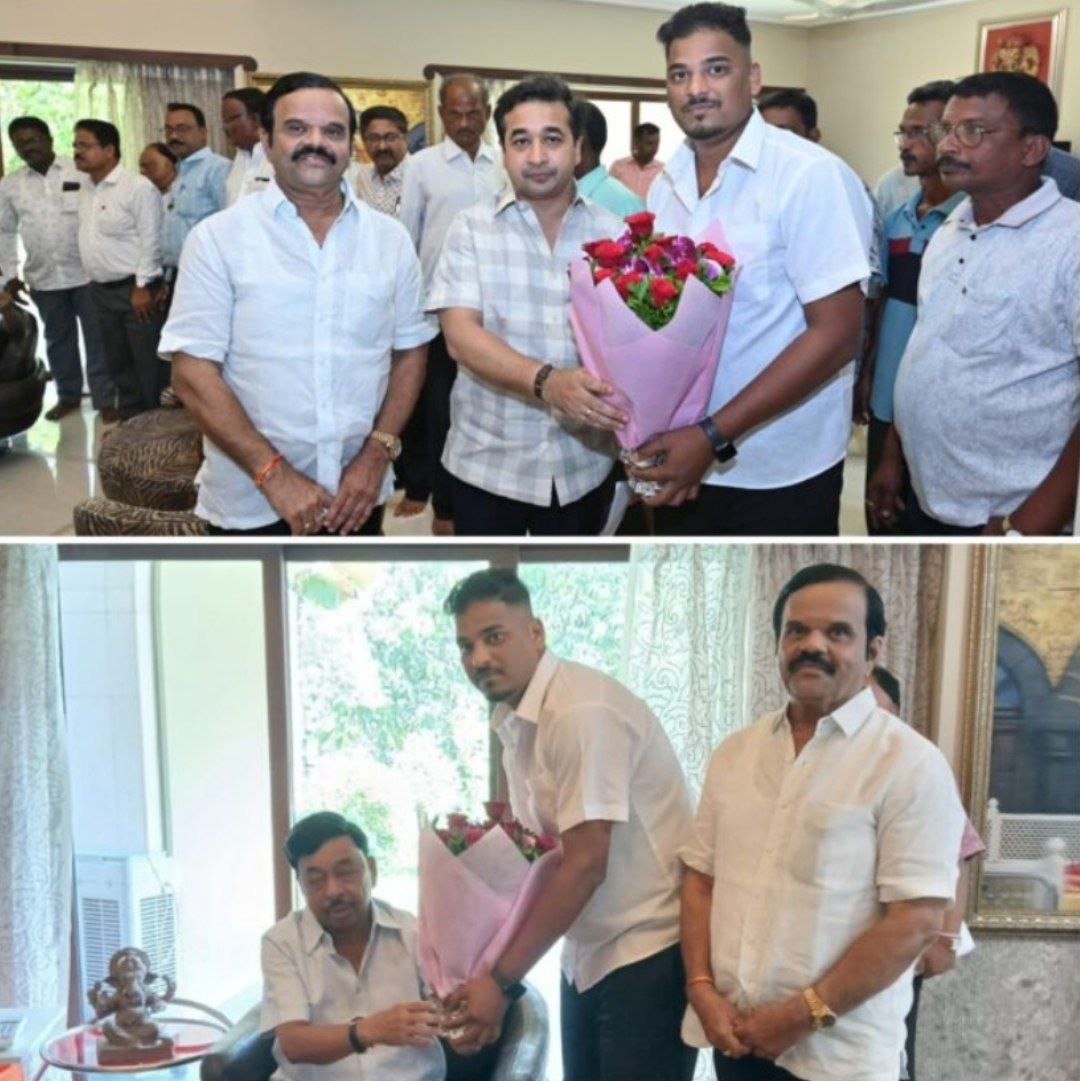 खारेपाटण येथील युवा कार्यकर्ते तेजस राऊत यांनी घेतली खासदार नारायण राणे यांची भेट