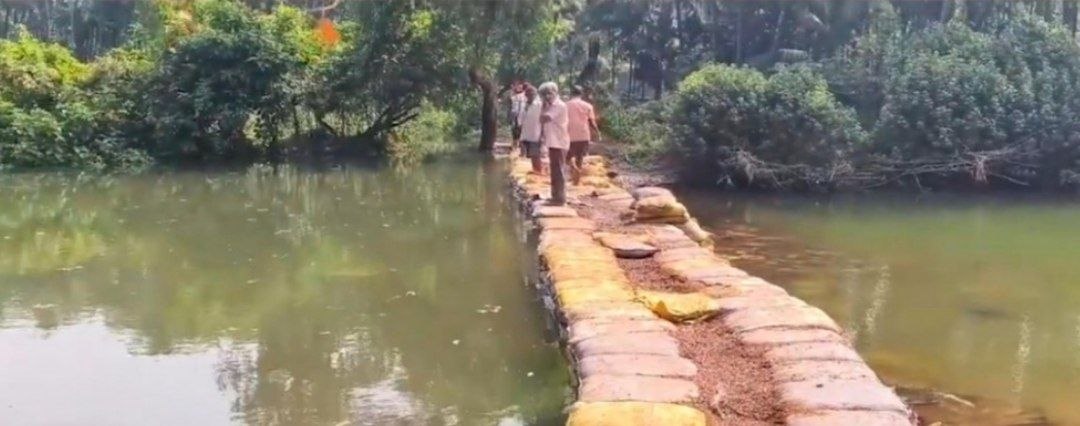 वेंगुर्लेतील सर्वात मोठा वनराई बंधारा पक्का करण्यासाठी पालकमंत्री नितेश राणेंच्या माध्यमातून ७४ लाखांचा निधी