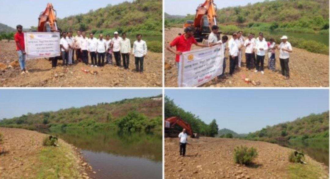 खारेपाटण शुक नदीतील गाळ उपसा कामाचा शुभारंभ संपन्न