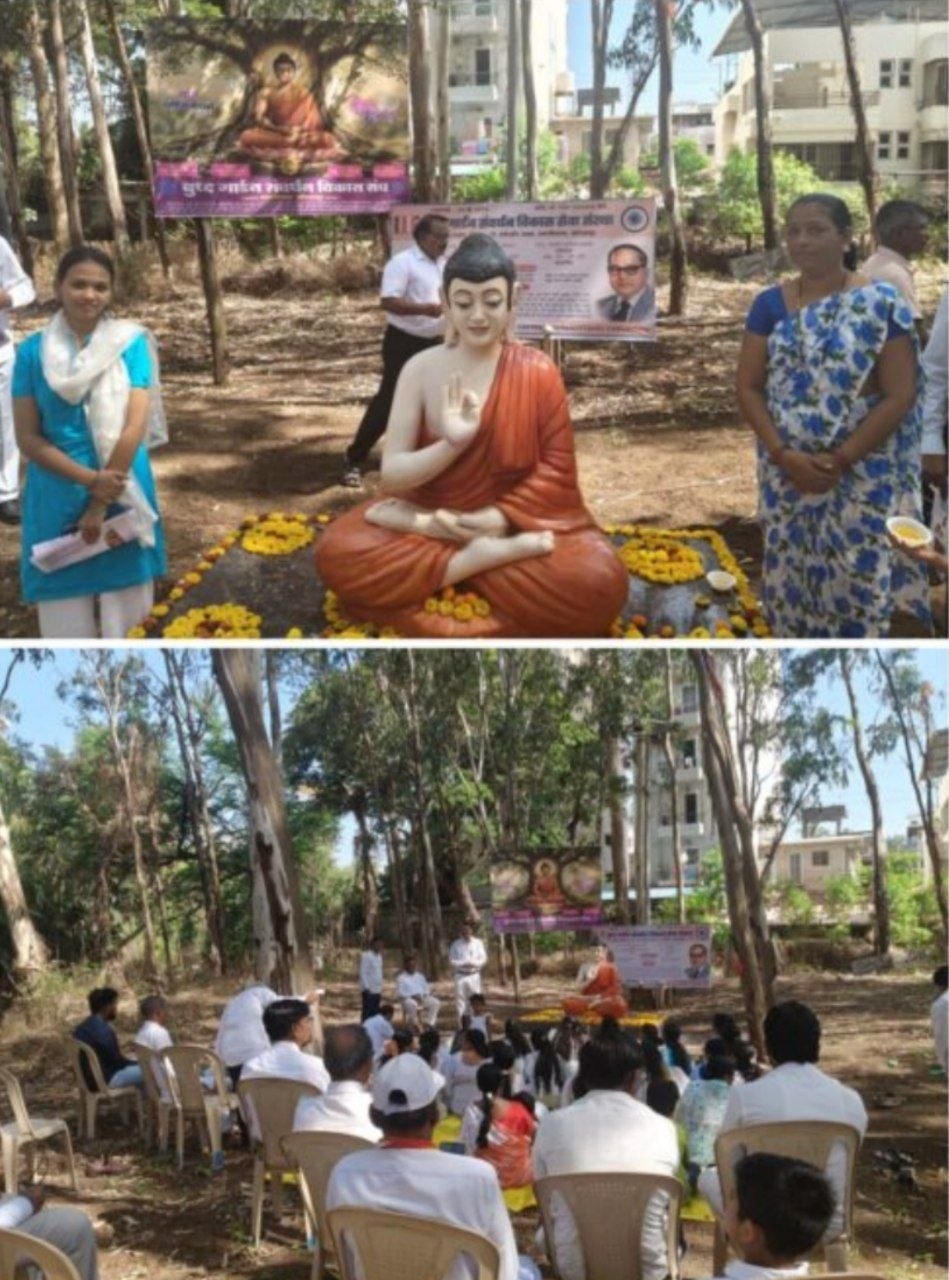 बौद्ध गार्डन संवर्धन विकास संघ, कोल्हापूर यांच्या वतीने महाकारूणीक तथागत गौतम बुद्ध यांची 2570 वी जयंती उत्साहात