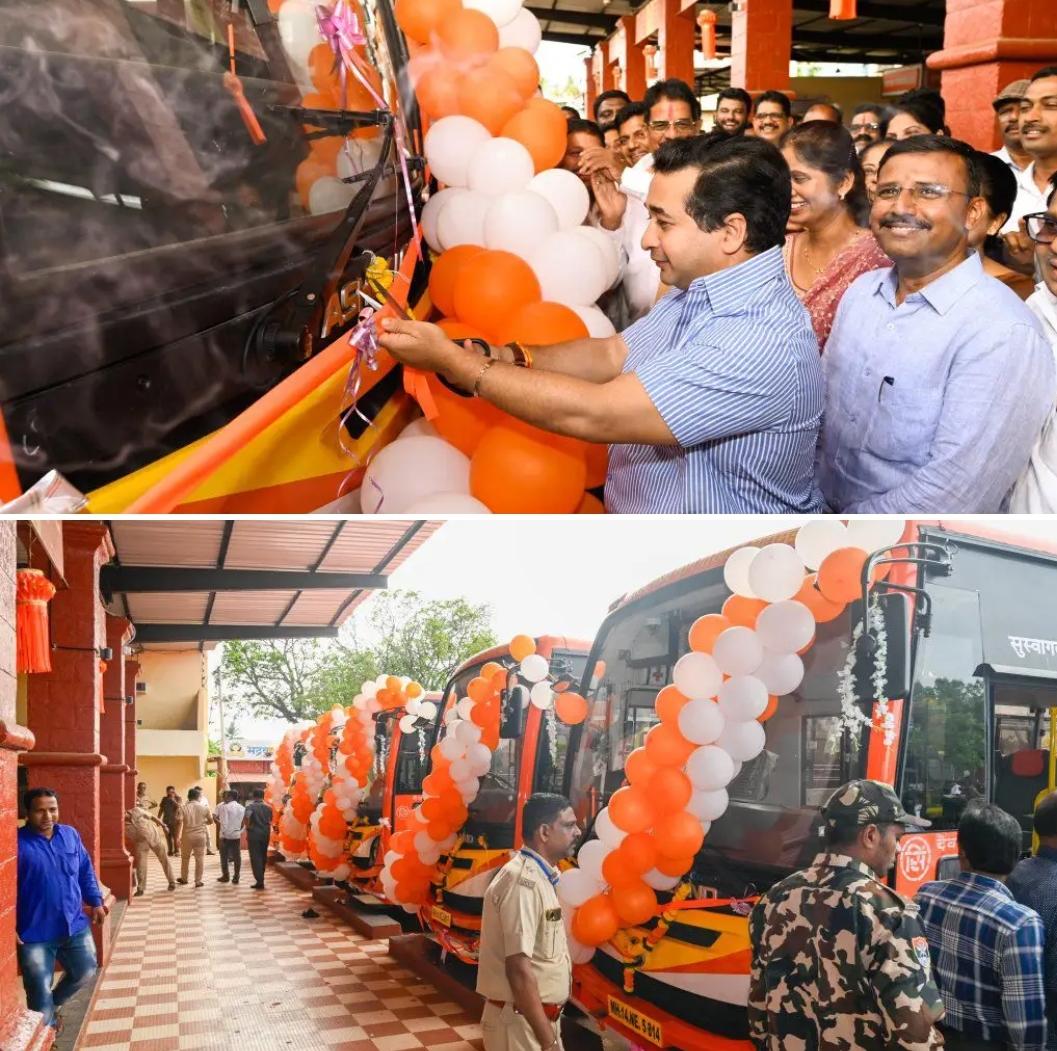 देवगड आगारात पाच नव्या ‘जिजाऊ’ बसांचे लोकार्पण; नागरिकांनी एसटीतून प्रवास करण्याचे पालकमंत्री नितेश राणे यांचे आवाहन