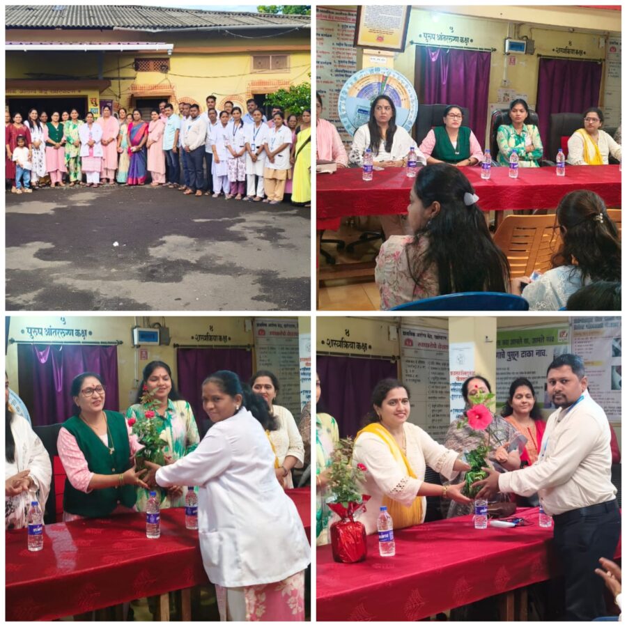 रायगड जिल्हा परिषदेच्या महिला बालकल्याण समितीची खारेपाटण प्रा.आ.केंद्राला सदिच्छा भेट